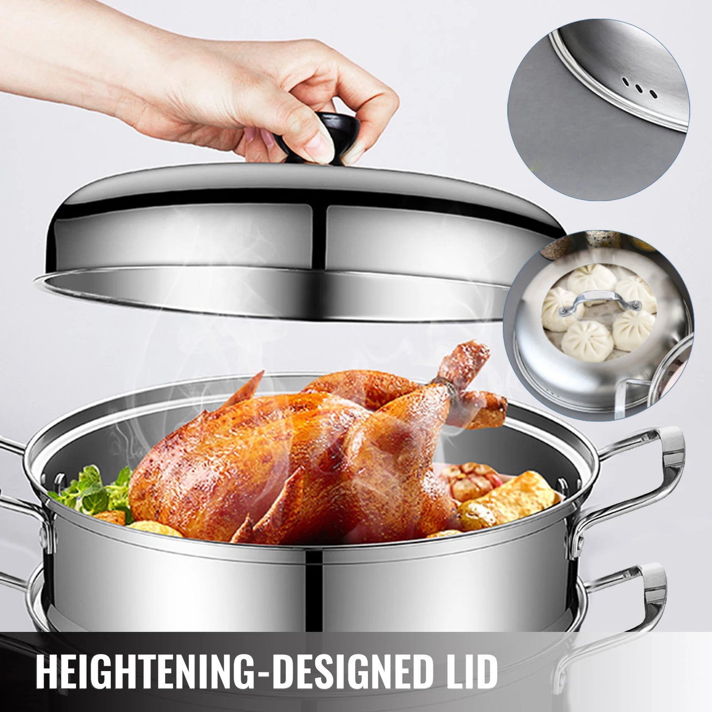 VEVOR 5 Layer Food Steamer Stainless Steel Stock pot