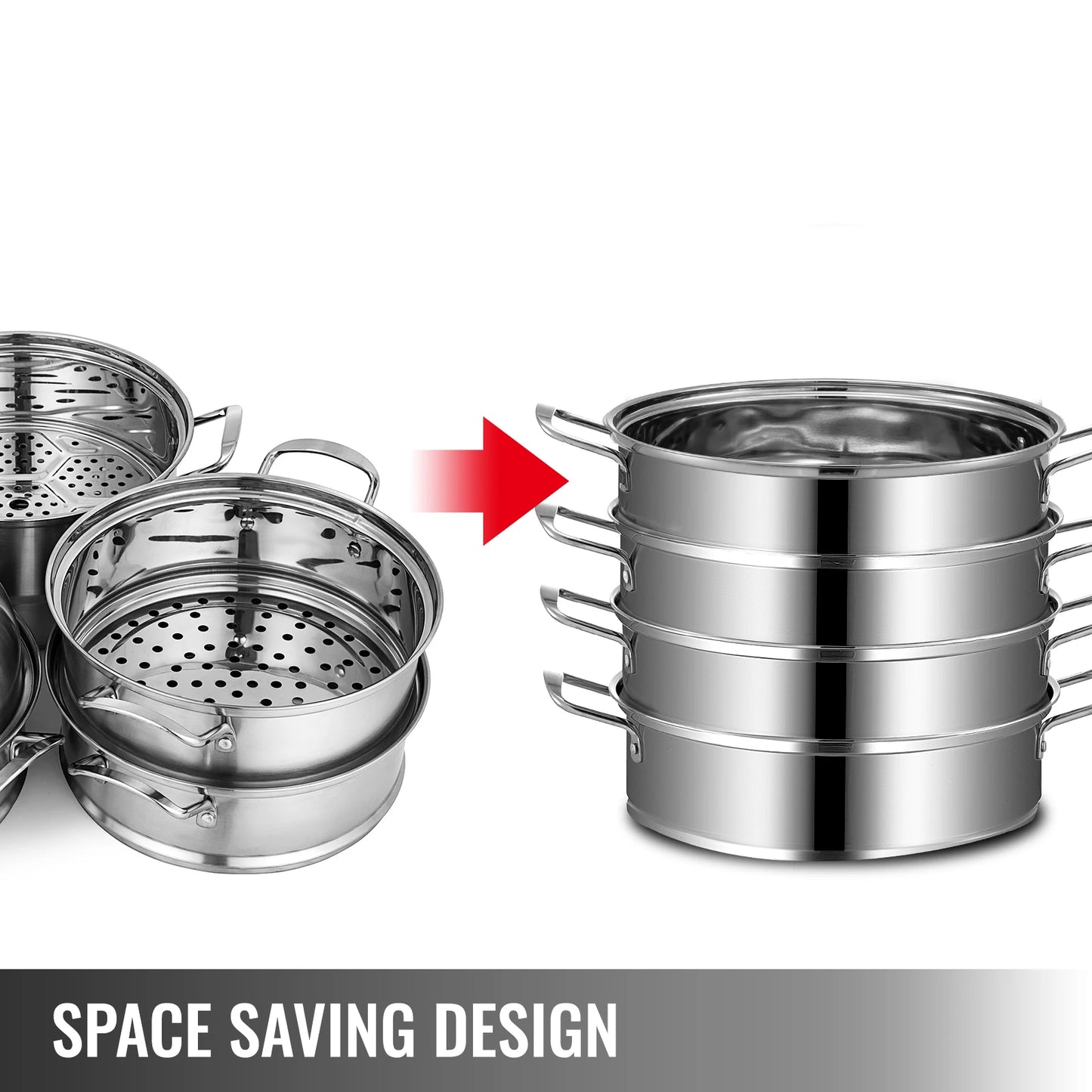 VEVOR 5 Layer Food Steamer Stainless Steel Stock pot