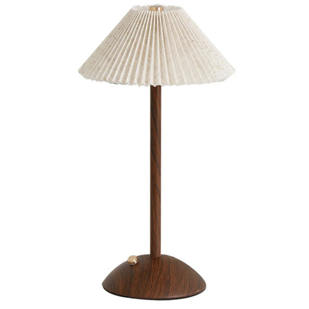 Portable LED small Desk Lamp Wood Base
