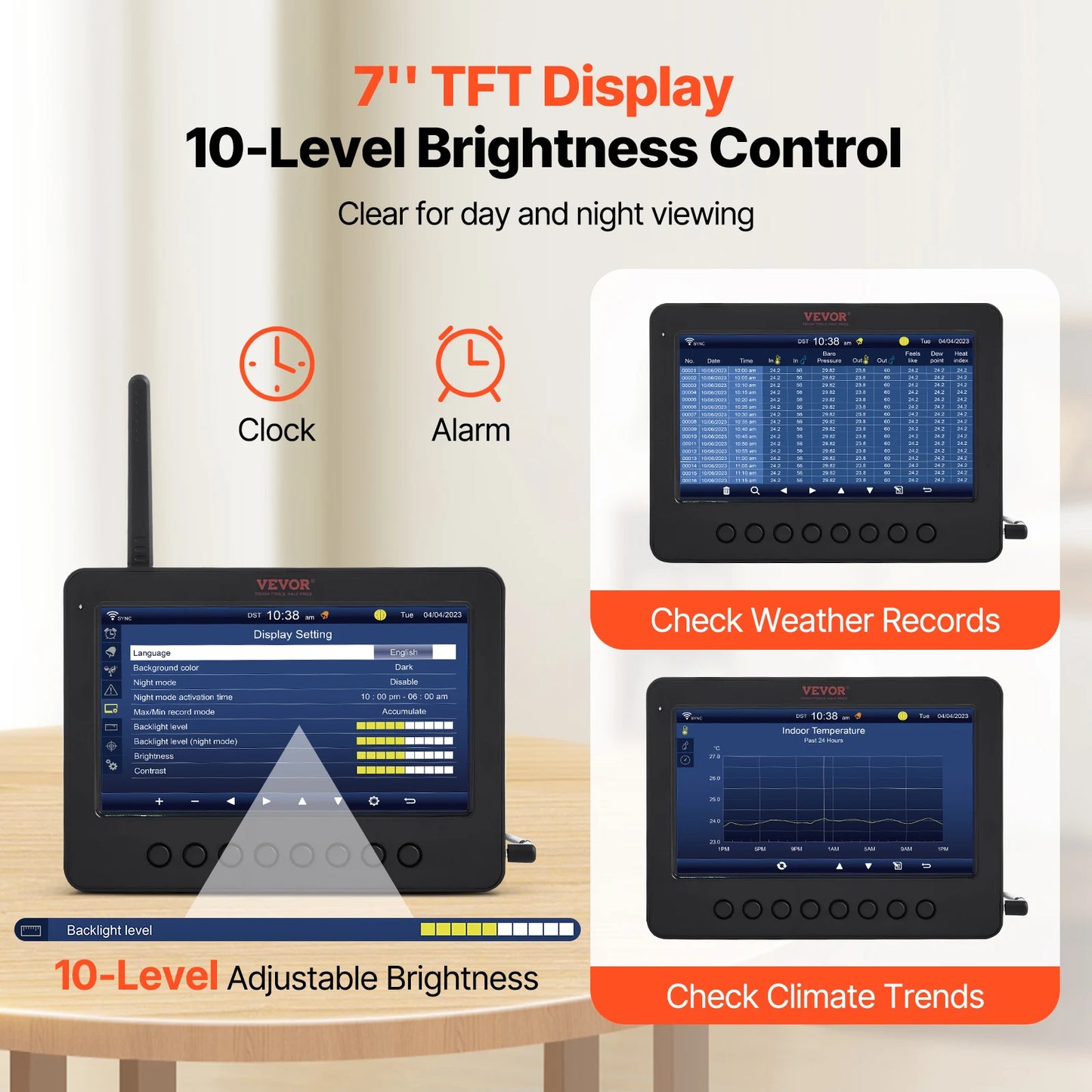 VEVOR 7-in-1 Wireless Weather Station with Wi-Fi