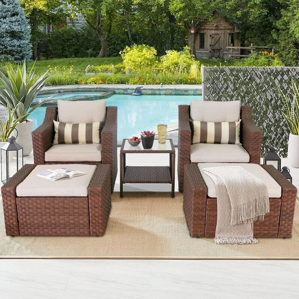 7-Piece Outdoor Wicker Patio