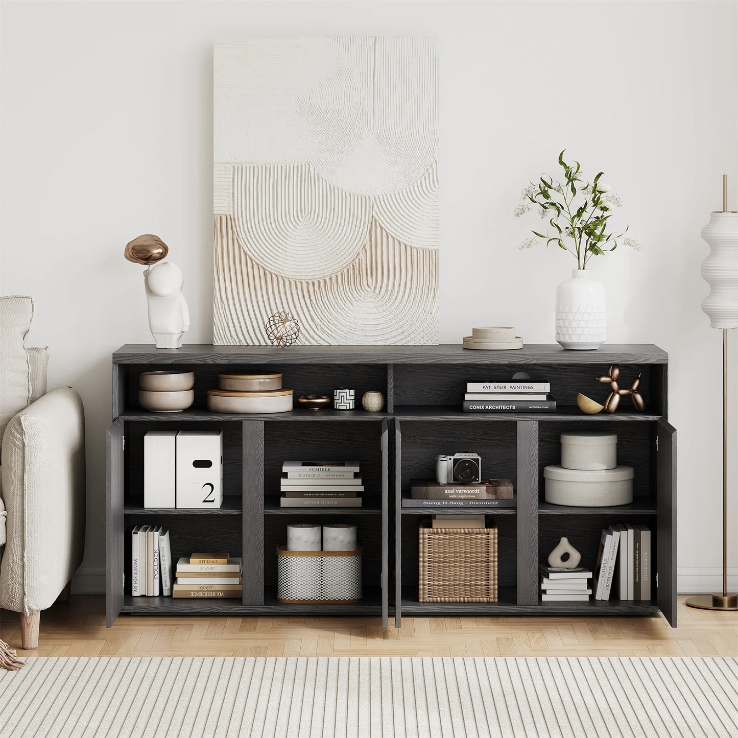 Buffets Cabinet 63" L 4 door storage