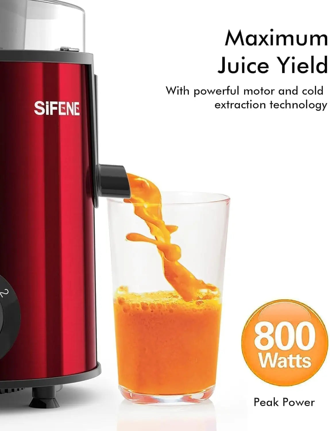 SiFENE 3"Centrifugal Juicer Extractor for Fruits & Vegetables