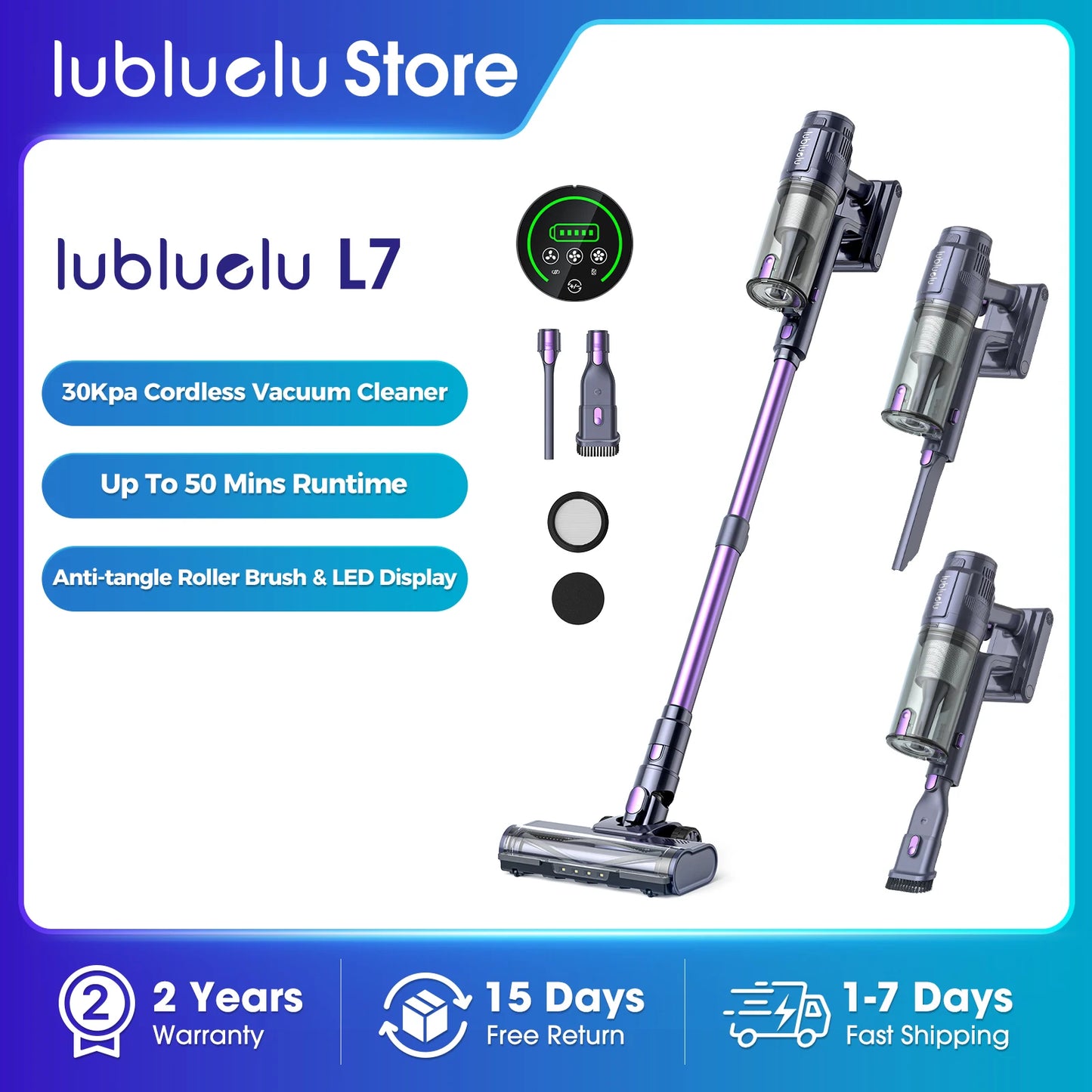 Cordless Anti-Tangling Brushless Lightweight Vacuum cleaner