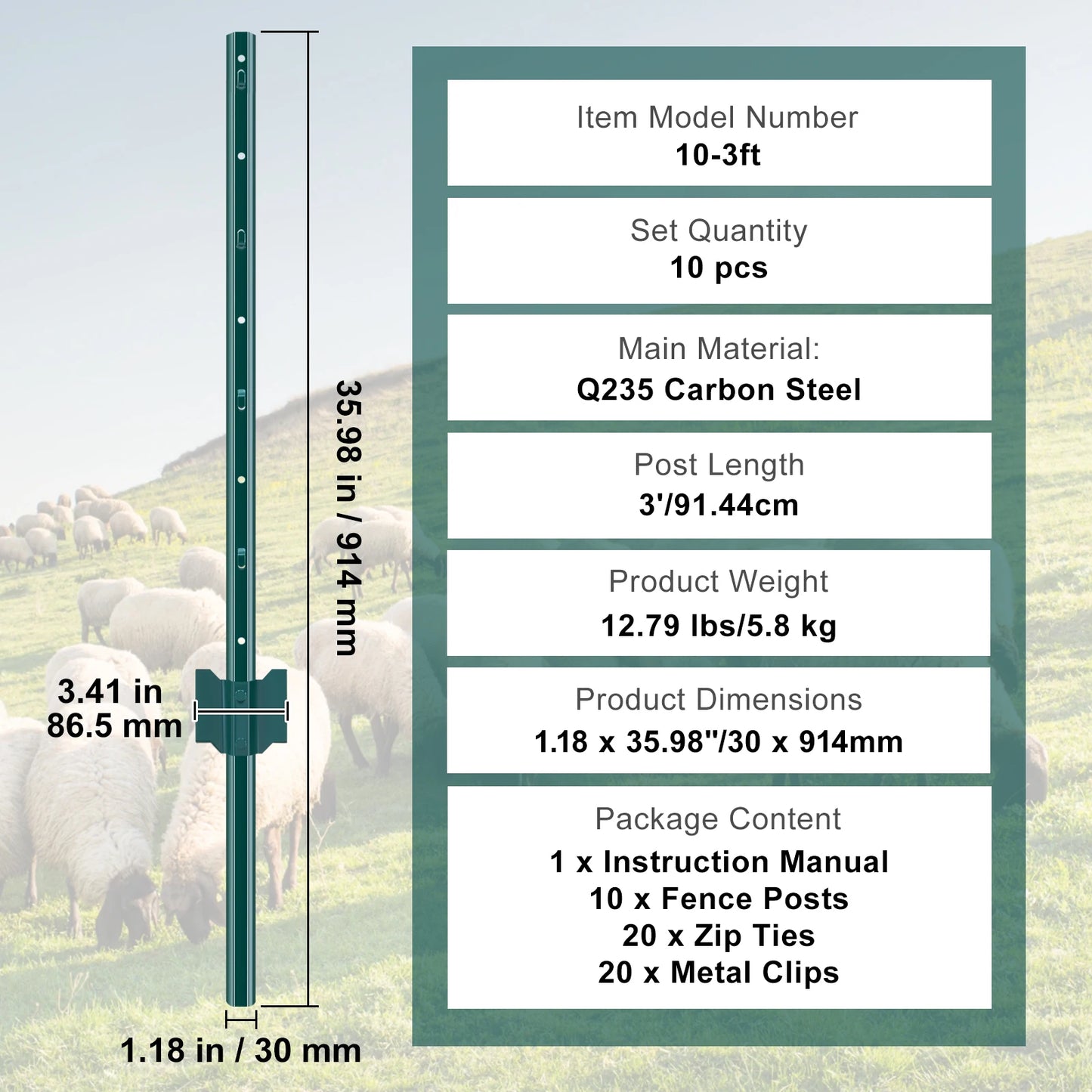 T- Type Heavy Duty Metal Fence Posts