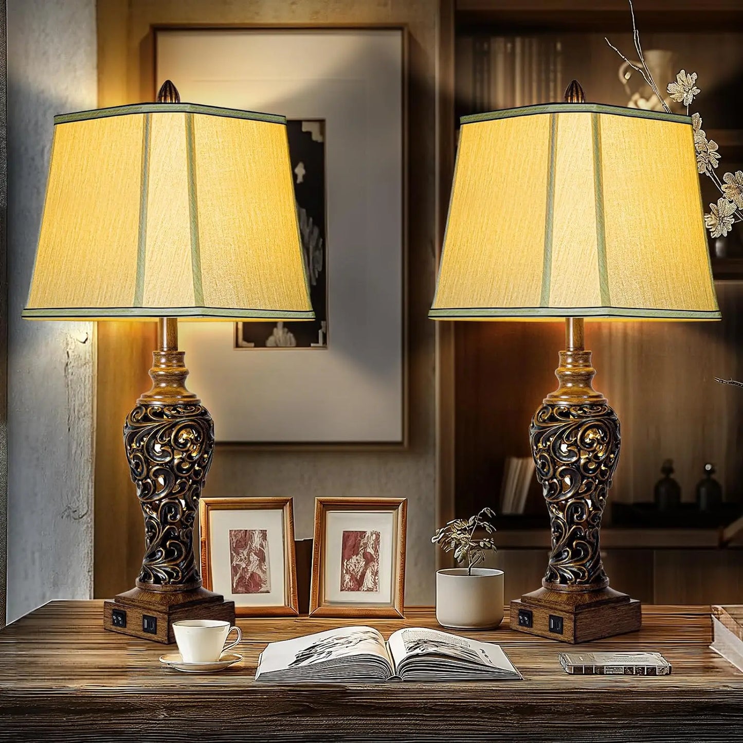 28.5''Tall Farmhouse Table Lamp Set of 2