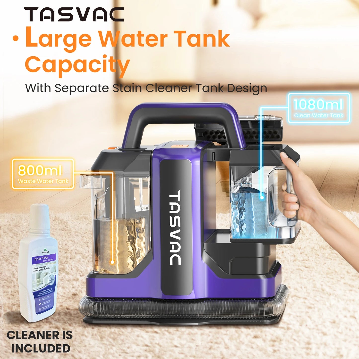 TASVAC C7 Portable Carpet & Upholstery Cleaning machine