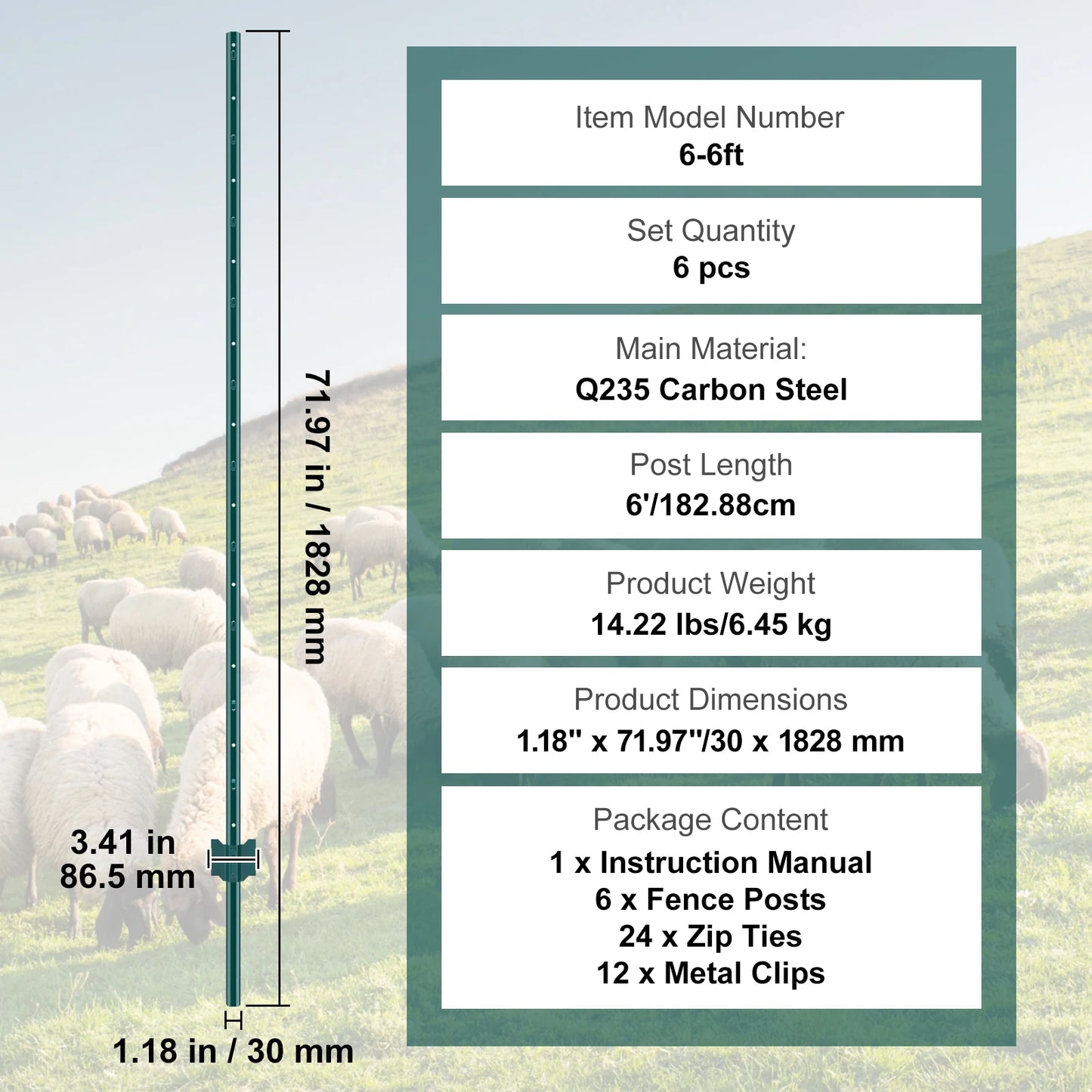 T- Type Heavy Duty Metal Fence Posts