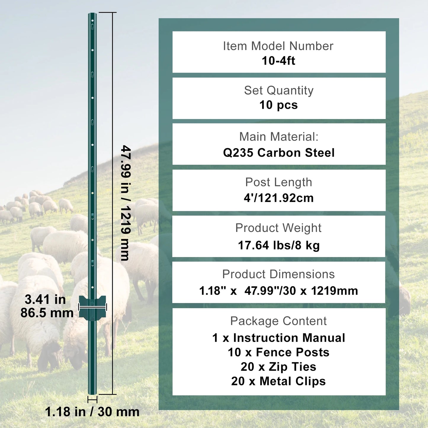T- Type Heavy Duty Metal Fence Posts