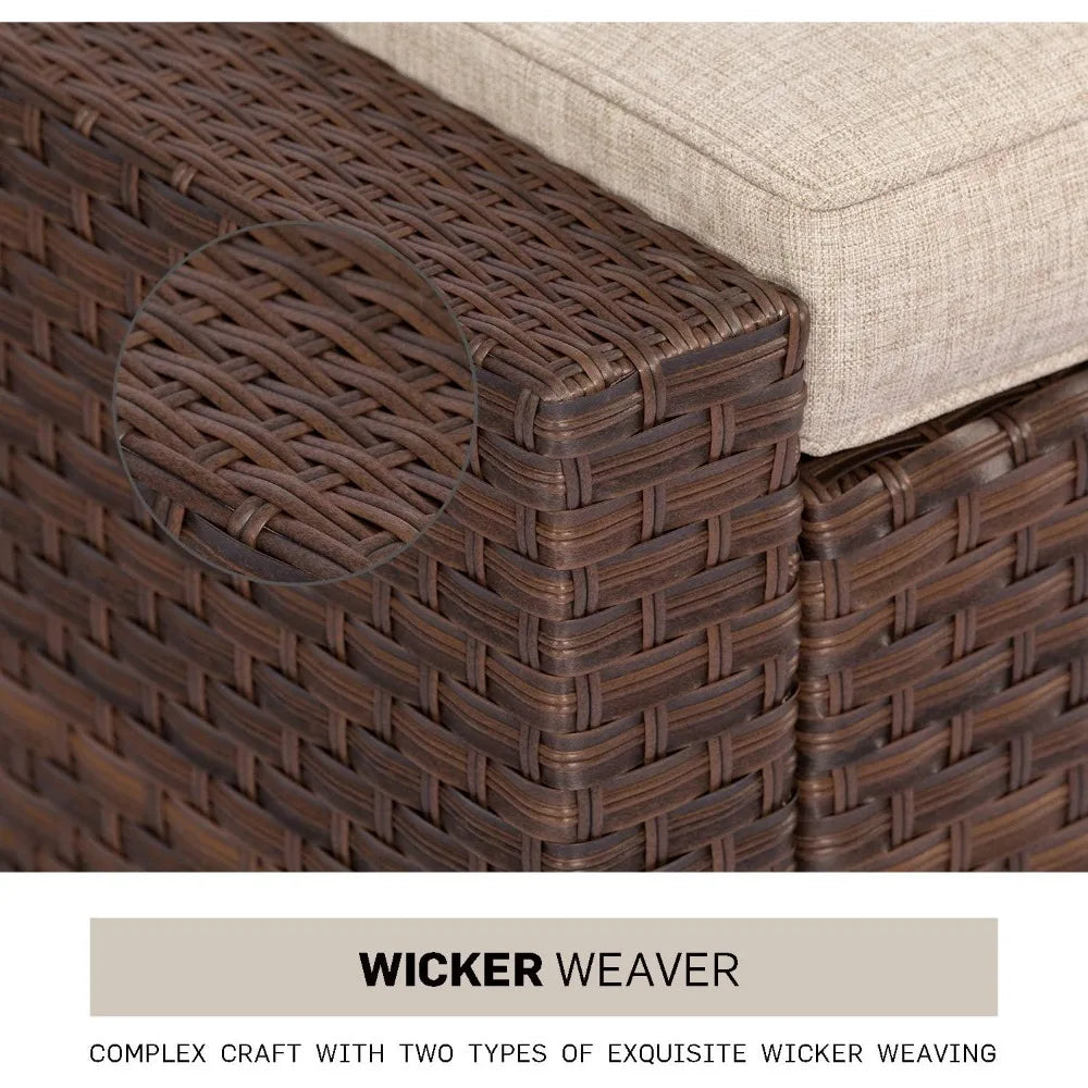 7-Piece Outdoor Wicker Patio