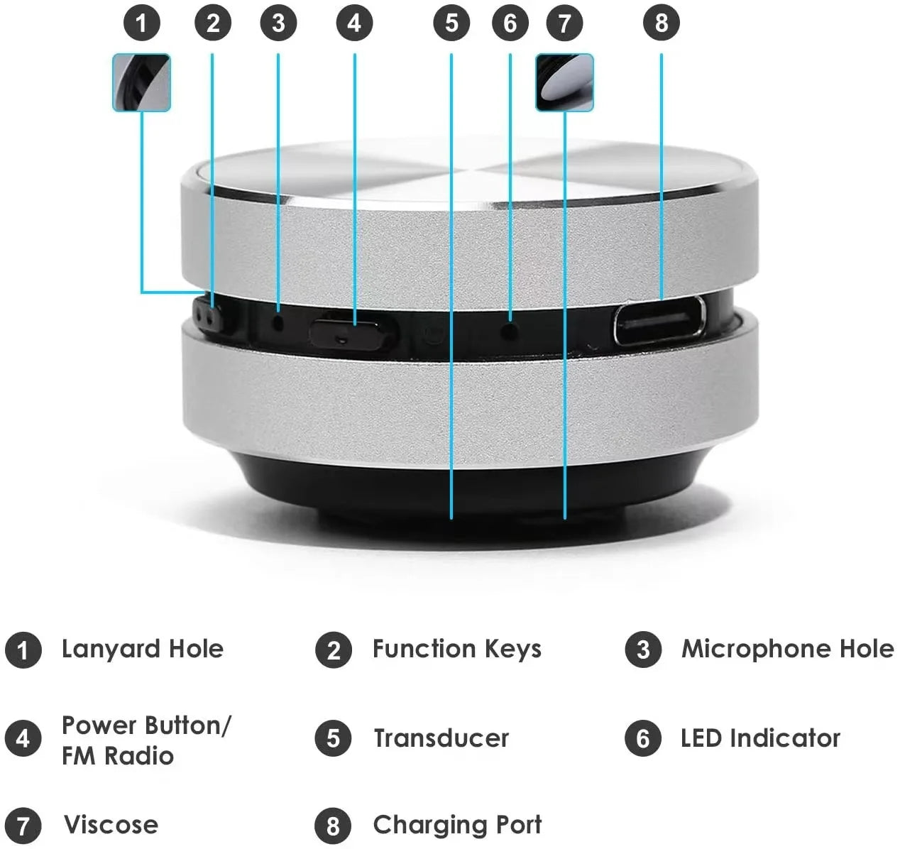 Mini metal portable Wireless Bluetooth Speaker