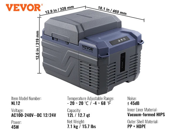 Portable Car Refrigerator Fridge