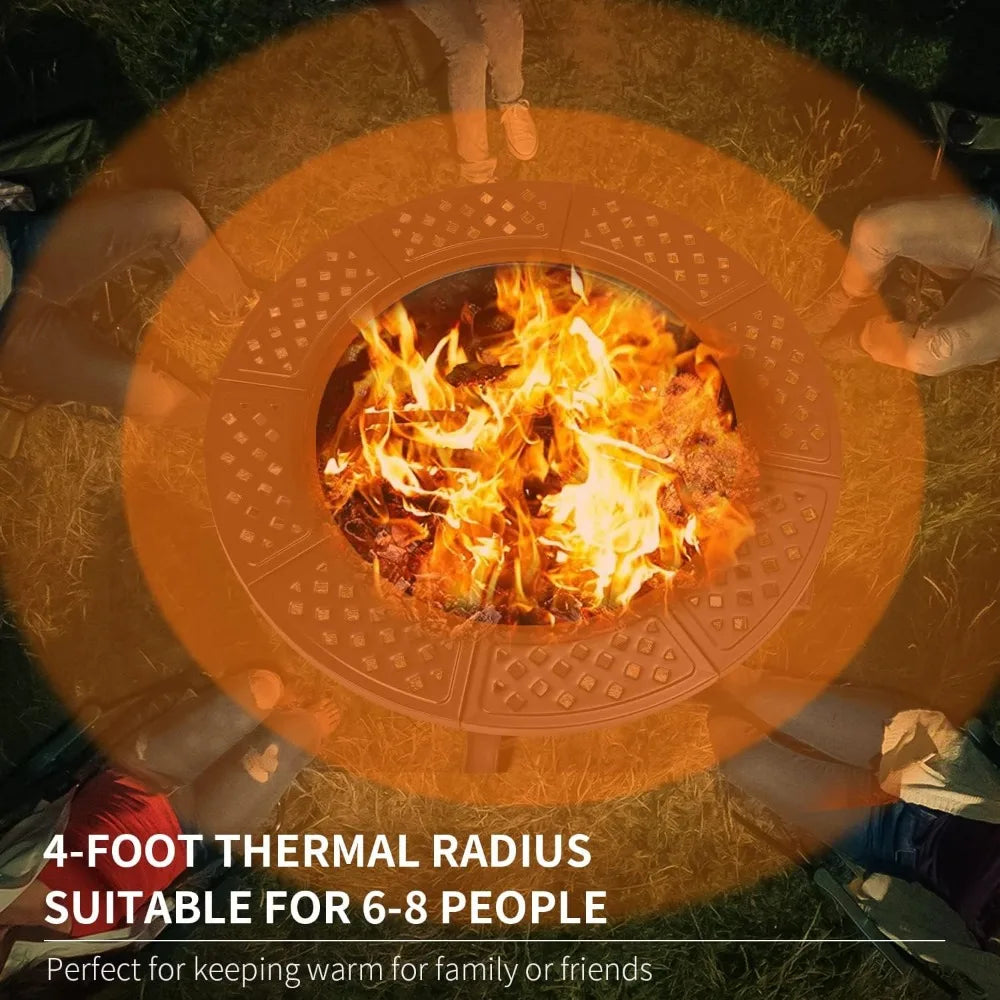36" Outdoor Wood Burning Fire Pit