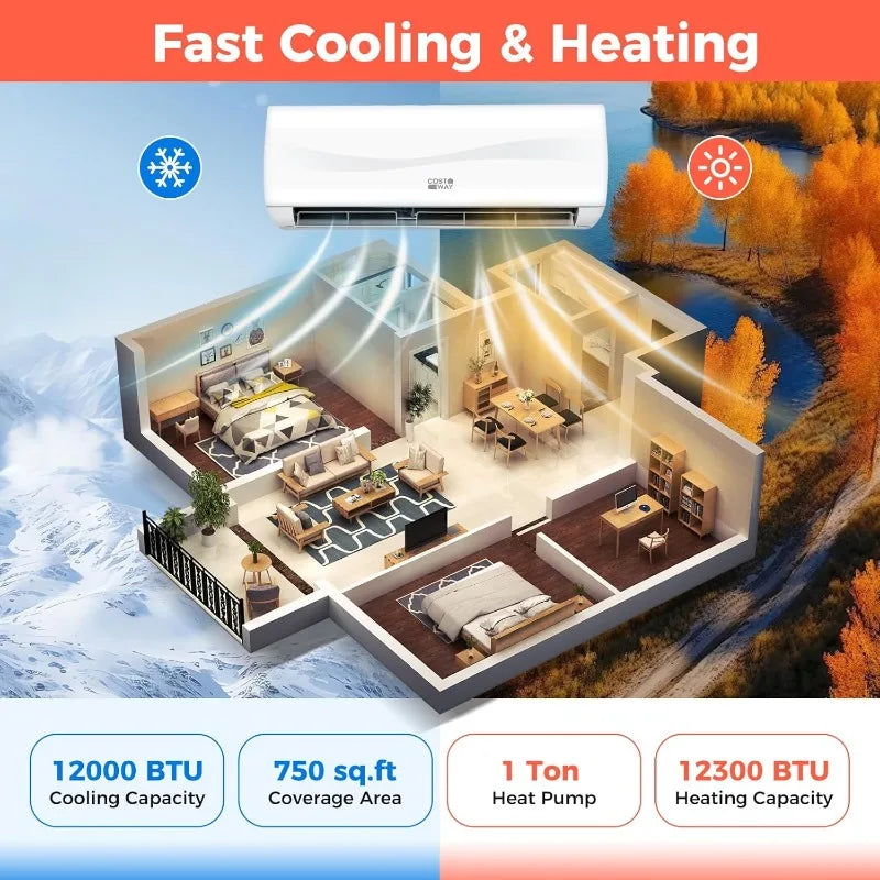 12000BTU Mini Split Air Conditioner& Heater