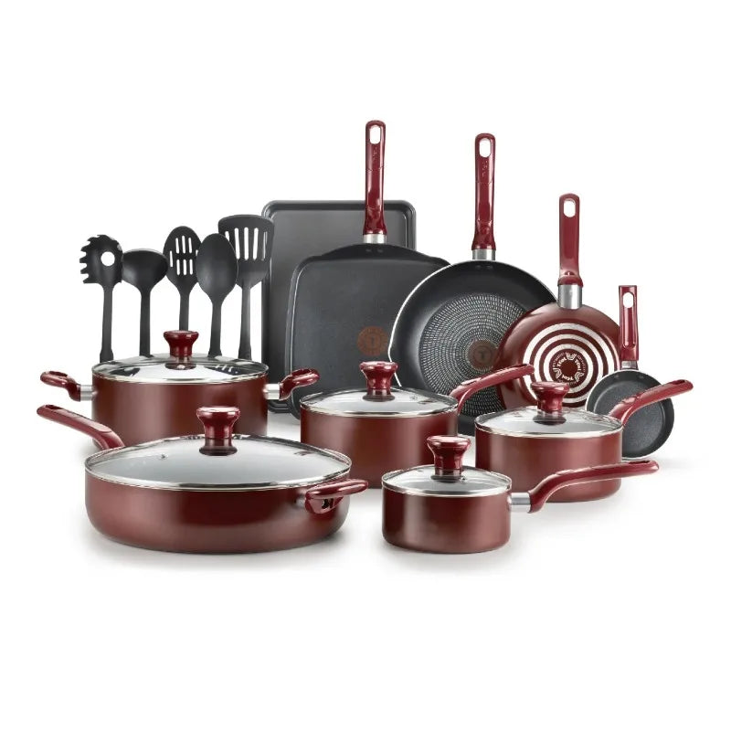 Easy Care, 20 Piece Non-Stick Pots and Pans
