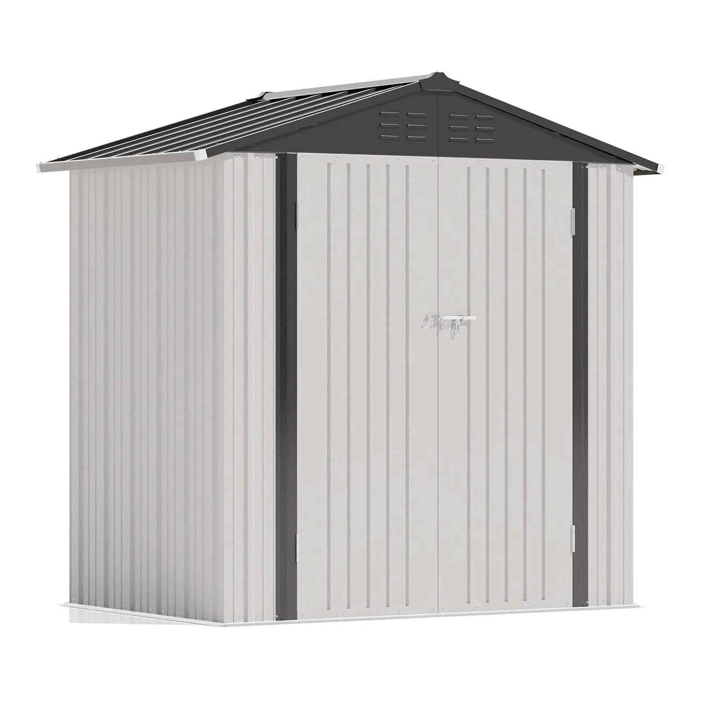 Victone 6' x 4' Metal Outdoor Storage Shed.