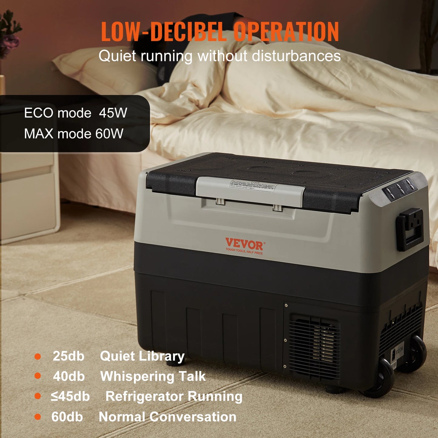 Portable Car Refrigerator with Wheel Compressor Freezer
