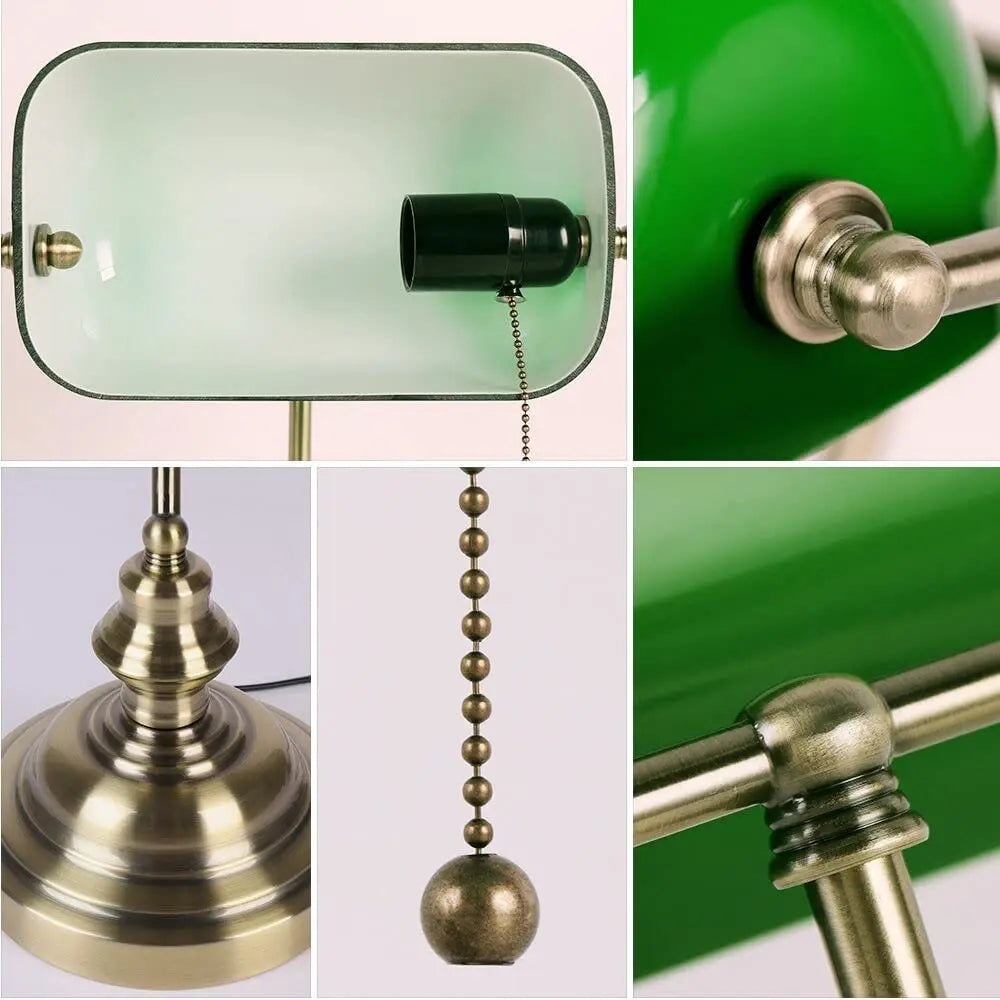 Classical E27 banker table lamp