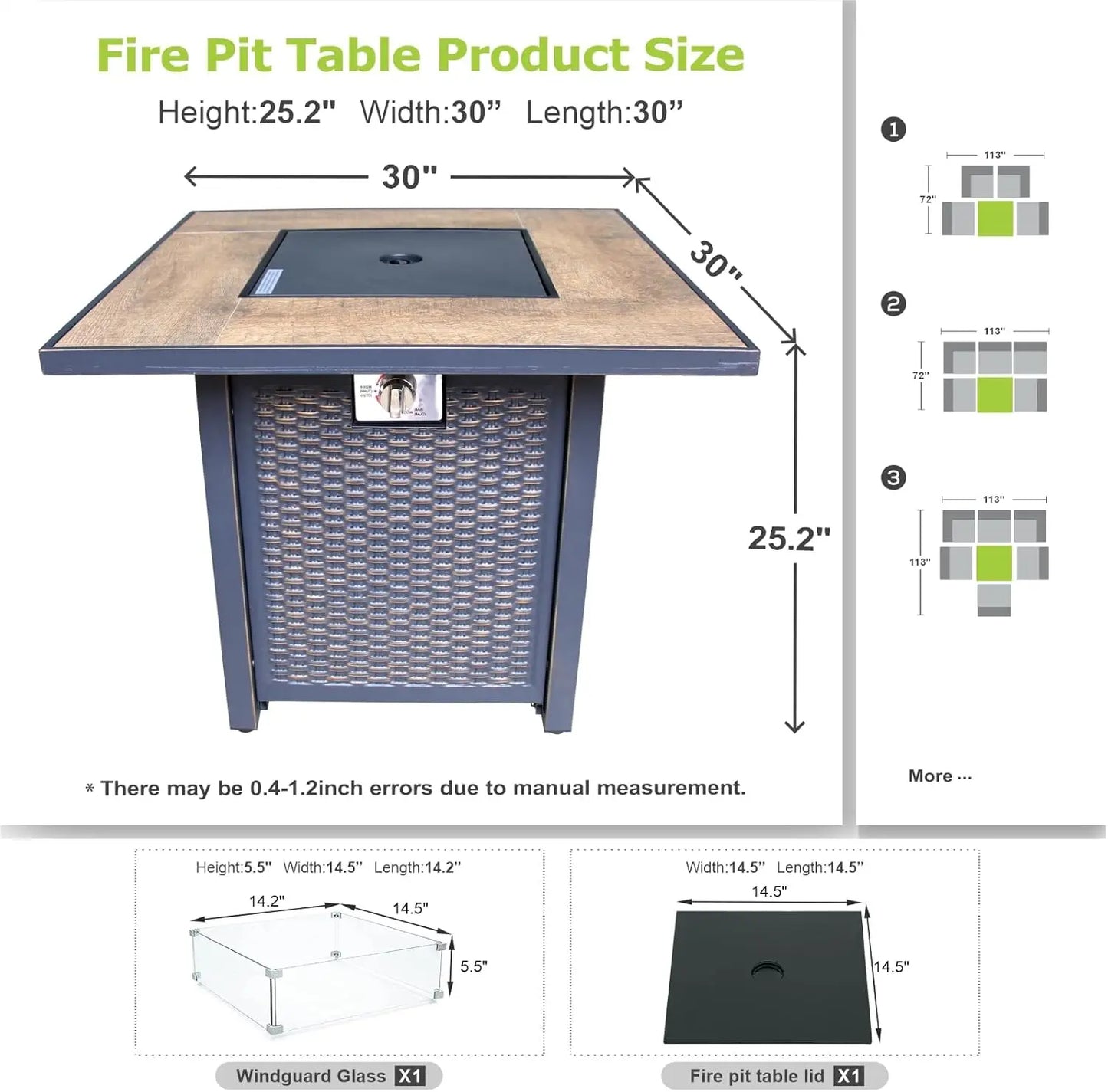 Outdoor Propane Gas Fire pit