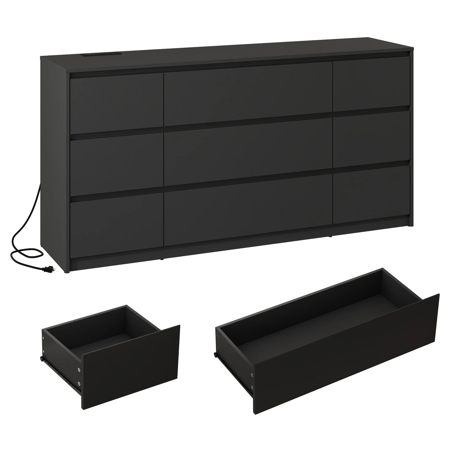 9 Drawer Dresser for Bedroom 63 inches long