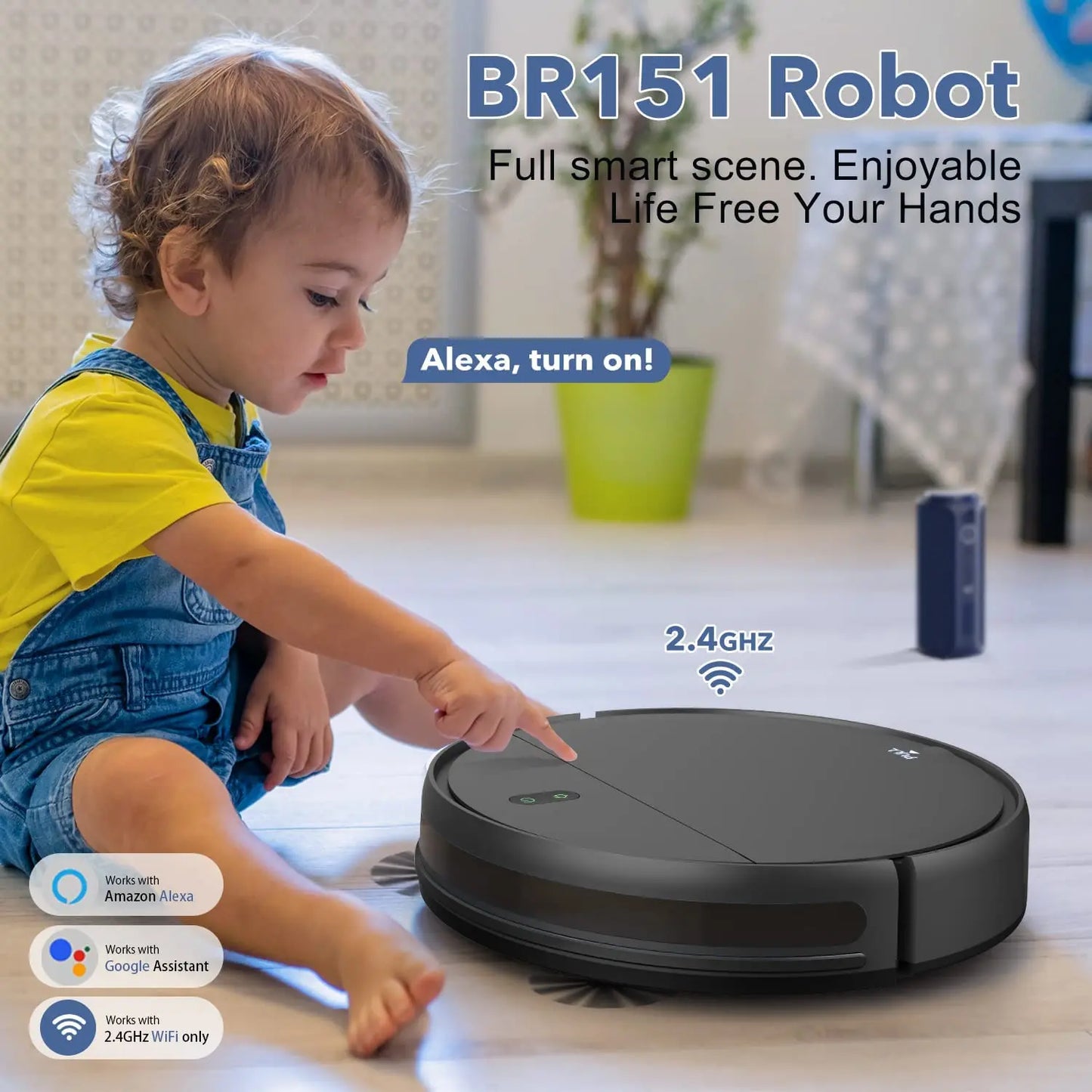 GOOVI BR151 Robot Vacuum Cleaner 6000Pa Strong Suction