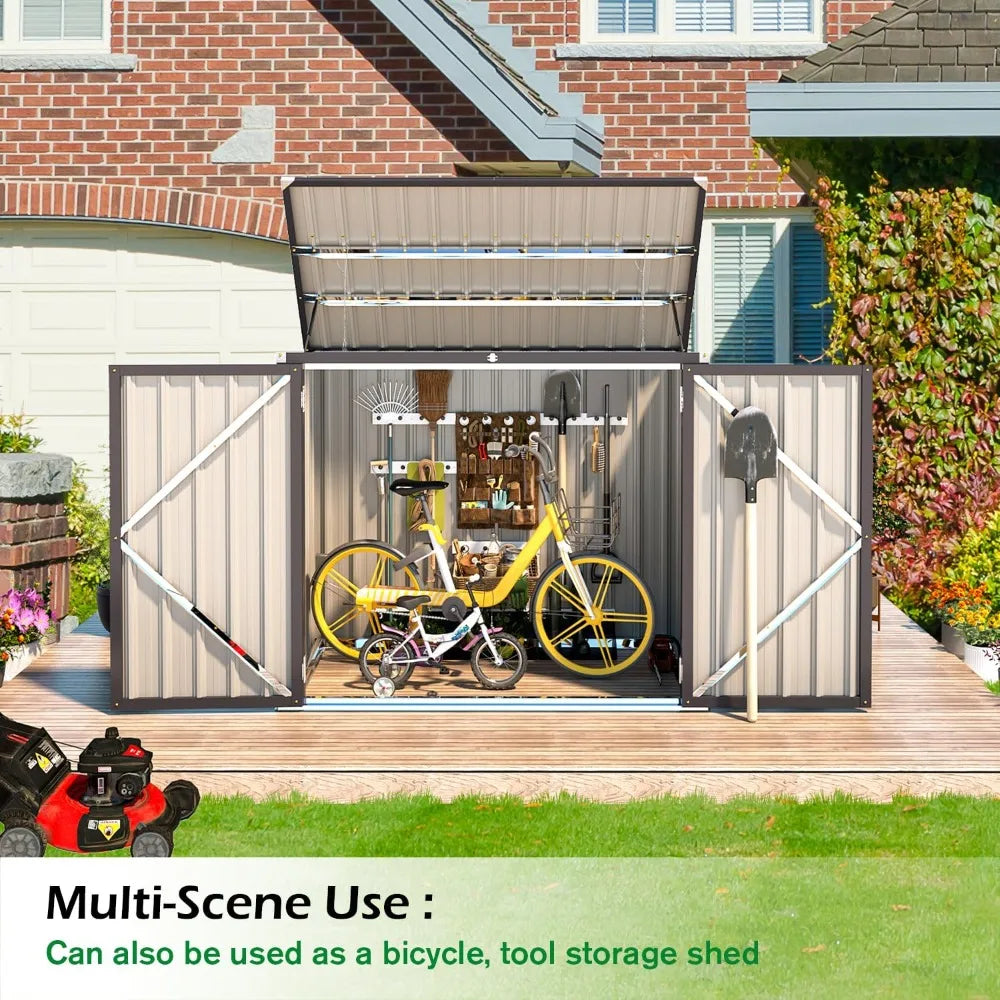 46 Cu.Ft Outdoor Trash Can Storage Bike Storage Shed