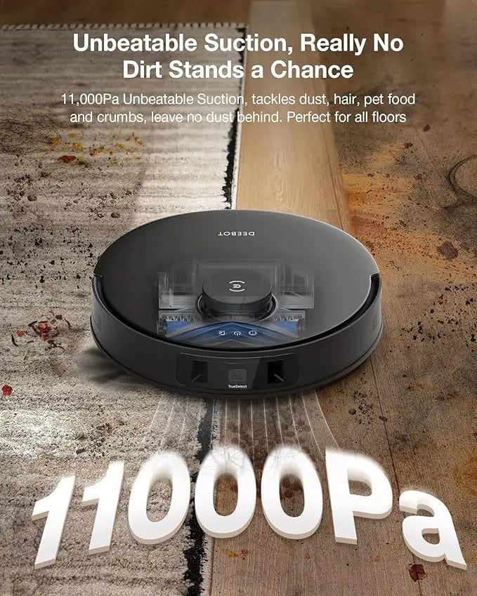 Robot Vacuum ZeroTangle Technology Hot Water Mop Washing, Self-Emptying