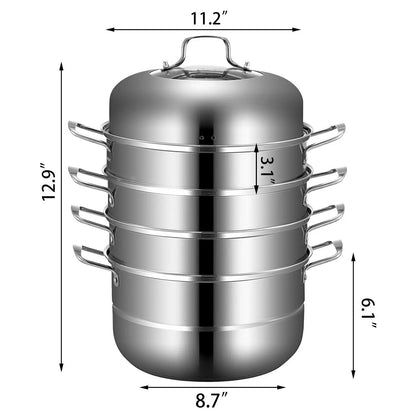 VEVOR 5 Layer Food Steamer Stainless Steel Stock pot