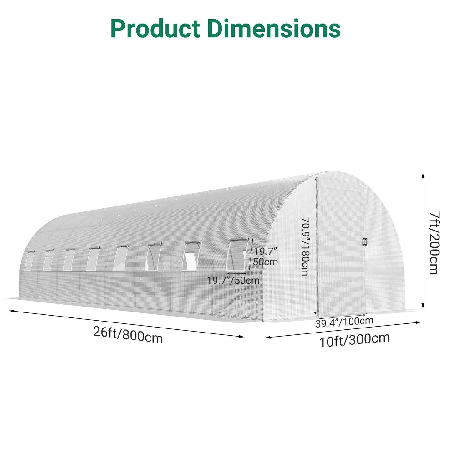 Large Walk-in Greenhouse for Outdoors