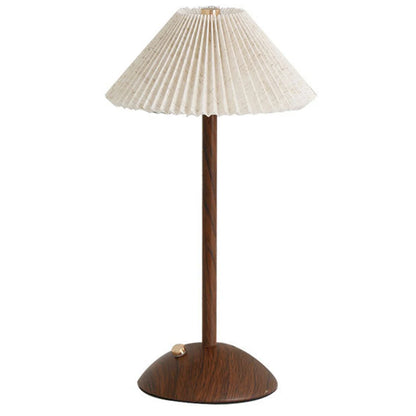 Portable LED small Desk Lamp Wood Base