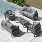 5 Pieces Modern Aluminum Patio Set.