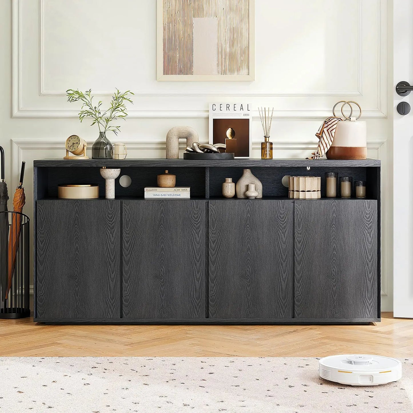 Buffets Cabinet 63" L 4 door storage