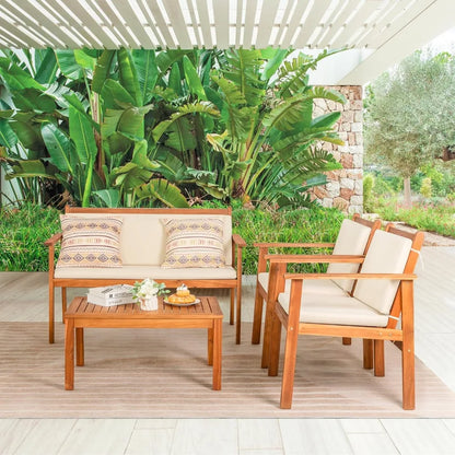 4 Piece Outdoor patio Table Chair Set