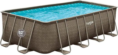 24' x 12' x 52" Oasis Designer Rectangular Frame Outdoor above Ground Swimming Pool