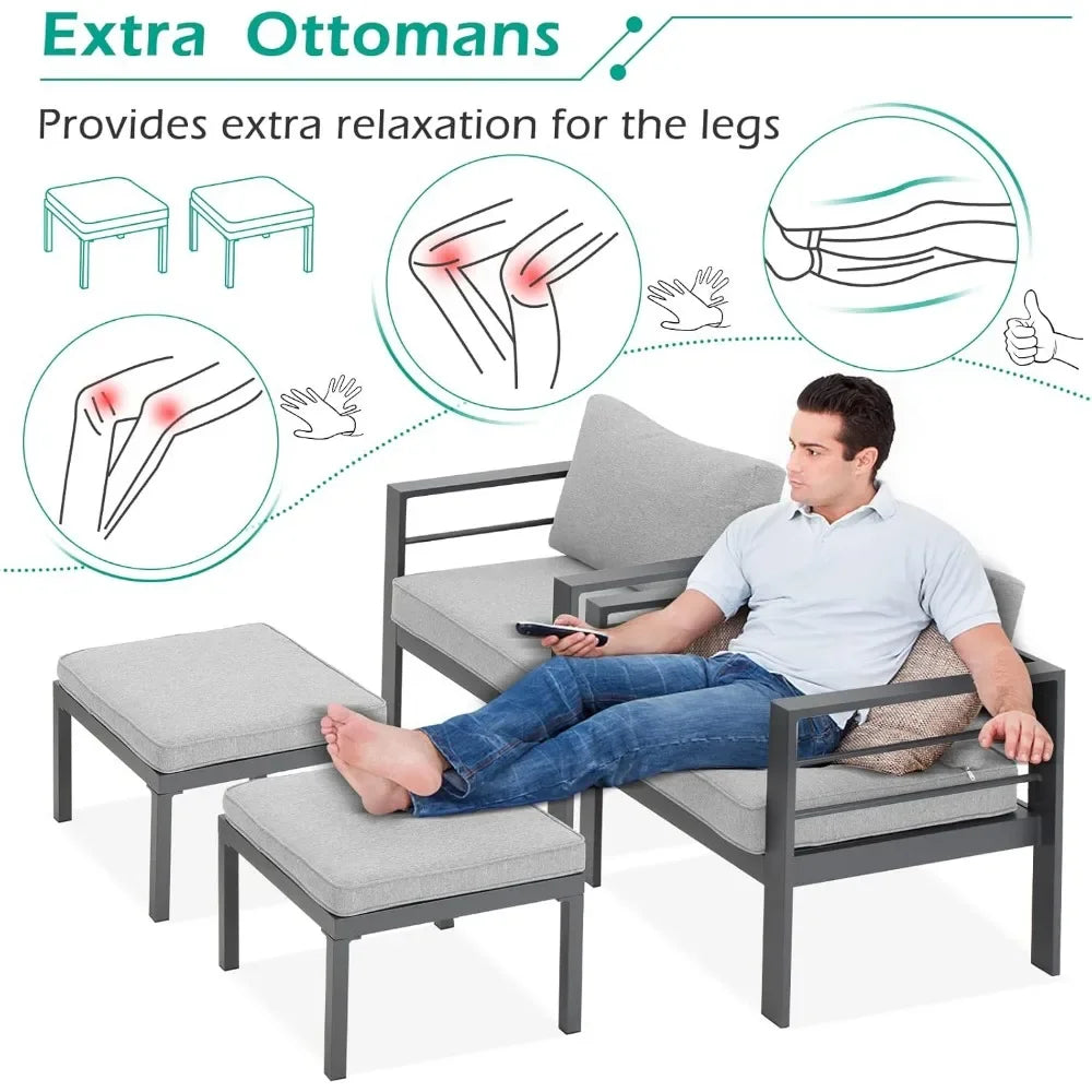 seven pieces Modern Outdoor Patio Furniture