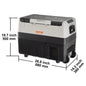 Portable Car Refrigerator with Wheel Compressor Freezer