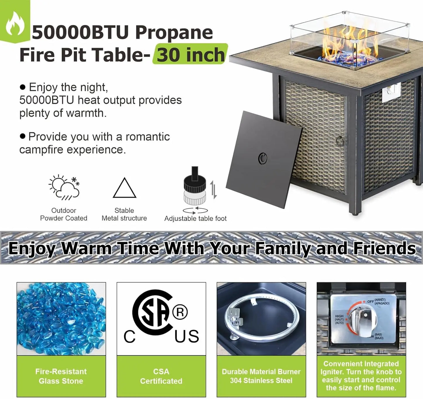 Outdoor Propane Gas Fire pit