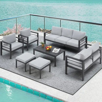 seven pieces Modern Outdoor Patio Furniture