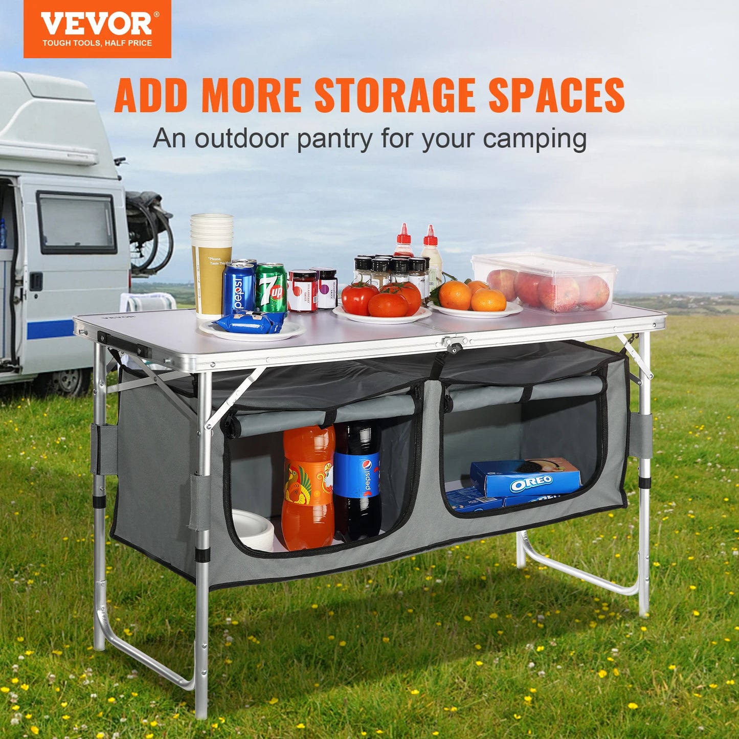 Quick set-up Folding Camping Table.
