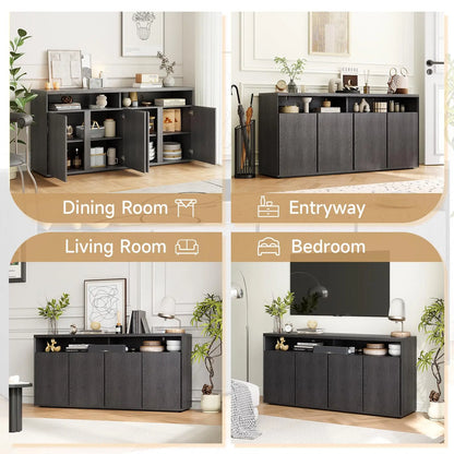 Buffets Cabinet 63" L 4 door storage