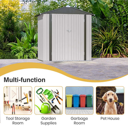 Victone 6' x 4' Metal Outdoor Storage Shed.