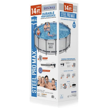 Round Metal Frame above Ground Outdoor Swimming Pool Set