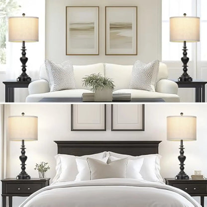 27in Farmhouse Vintage Lamps Set of 2