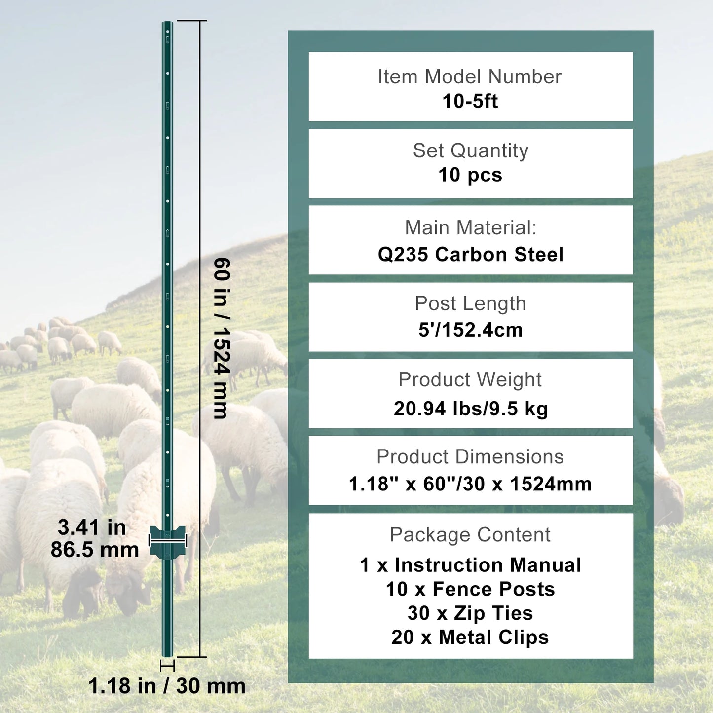 T- Type Heavy Duty Metal Fence Posts