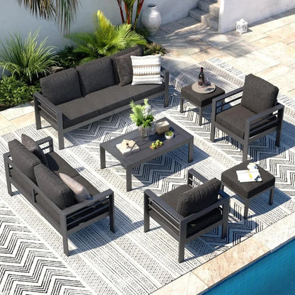 seven pieces Modern Outdoor Patio Furniture