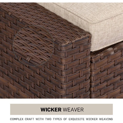 7-Piece Outdoor Wicker Patio