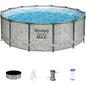 Round Metal Frame above Ground Outdoor Swimming Pool Set