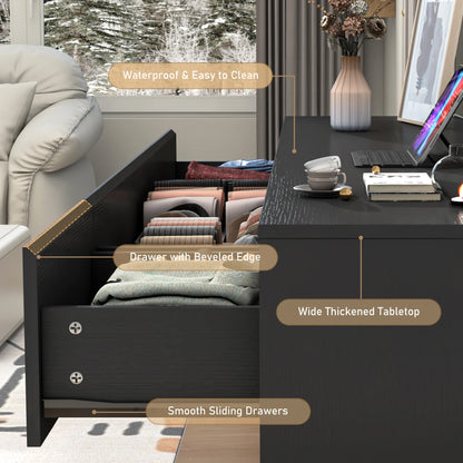 9 Drawer Dresser for Bedroom 63 inches long