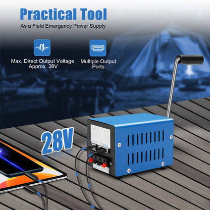 Manual Hand Crank Emergency Generator.