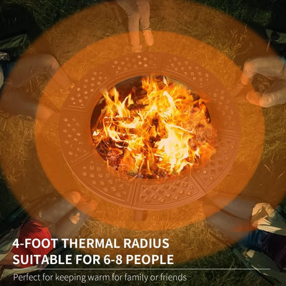 36" Outdoor Wood Burning Fire Pit